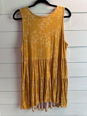 torrid Beige and Mustard Super Soft Slub Jersey Top